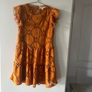 Burnt Orange, Lace dress from Anthropology